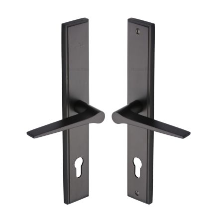 Heritage Brass Multi-Point Door Handle Lever Lock Gio LH Design Matt Bronze finish