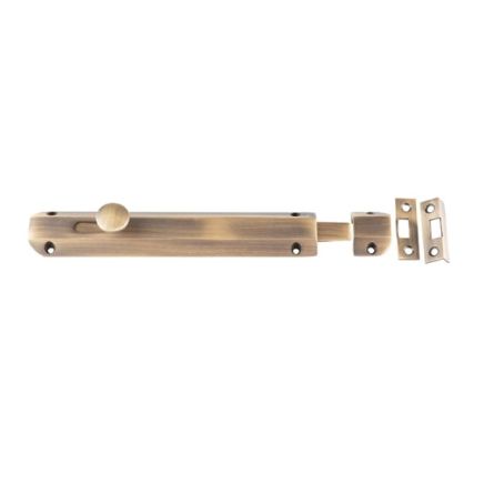 Jedo Architectural Slide Door Bolts 200x35mm Antique Brass - By Frelan Hardware - JV169AB