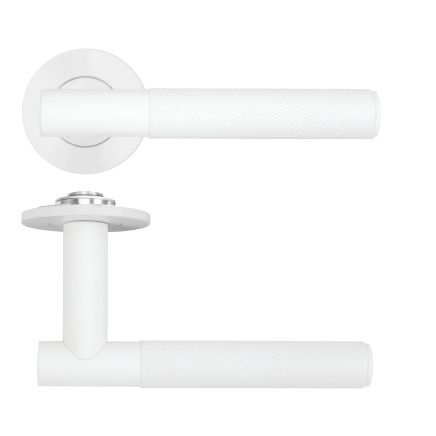 Zoo Hardware Orta Lever on 4mm Round Slim Sprung Rose - White