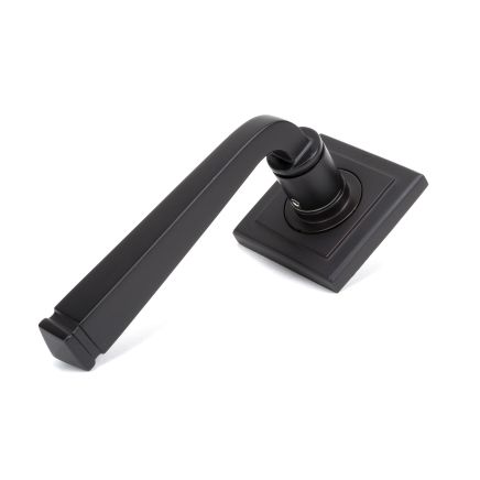 Aged Bronze Avon Round Lever on Rose Set (Square) - Unsprung