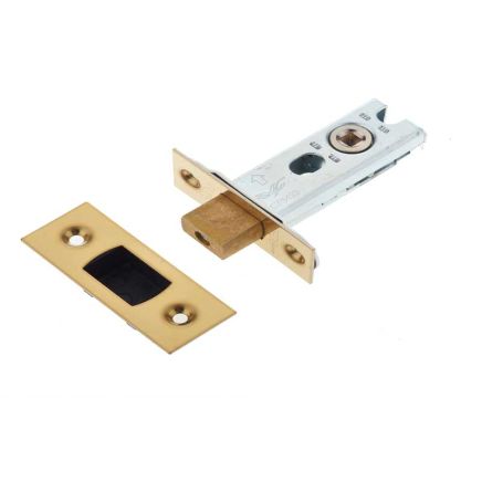 Jedo Heavy Duty Tubular Deadbolts 64mm Brass Finish - By Frelan Hardware - JL-HDB64PVD