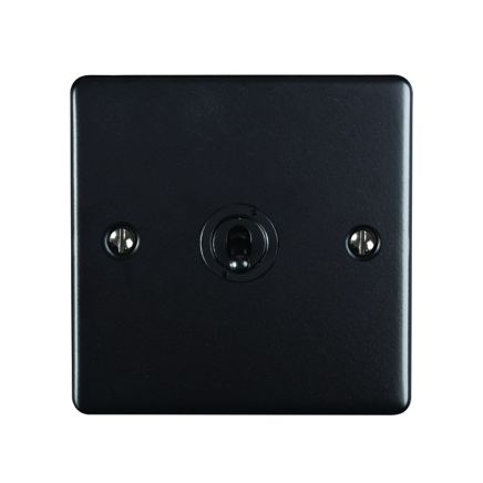 Eurolite Enhance Decorative 1 Gang Toggle Switch Matt Black