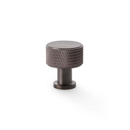 Alexander & Wilks - Lucia Knurled Cupboard Knob - Dark Bronze PVD - 29mm