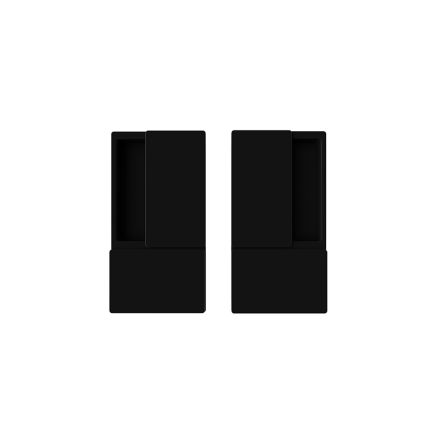 AGB Wave Flush Pocket Door Handle Set - Matt Black
