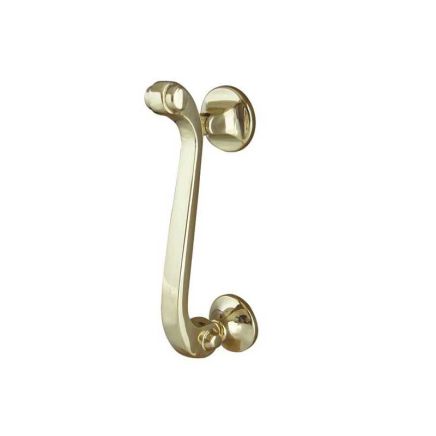 Jedo Scroll Door Knockers 135mm Polished Brass - By Frelan Hardware - JV1PB