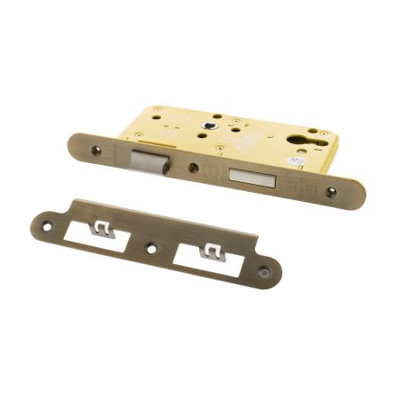 Atlantic DIN Radius Heavy Duty Euro Profile Sashlock Double Throw 60mm backset - Matt Antique Brass
