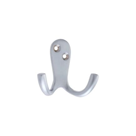 Zoo Hardware Double Robe Hook - Satin