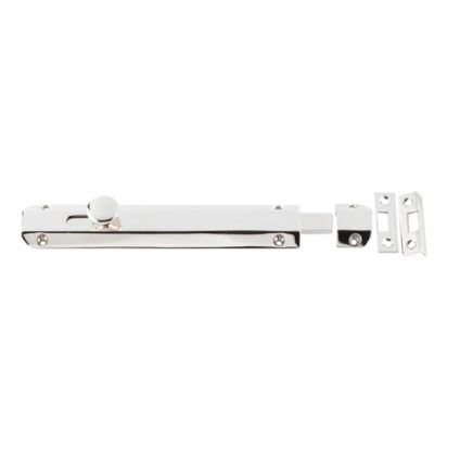 Jedo Architectural Slide Door Bolts 200x35mm Polished Nickel - By Frelan Hardware - JV169PN