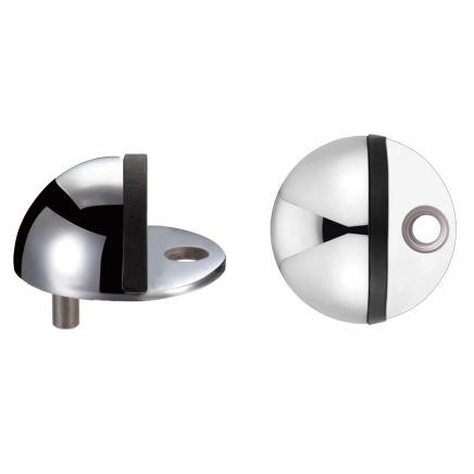 Zoo Hardware Door stop - floor mounted - oval - 40mm - Polished Stainless