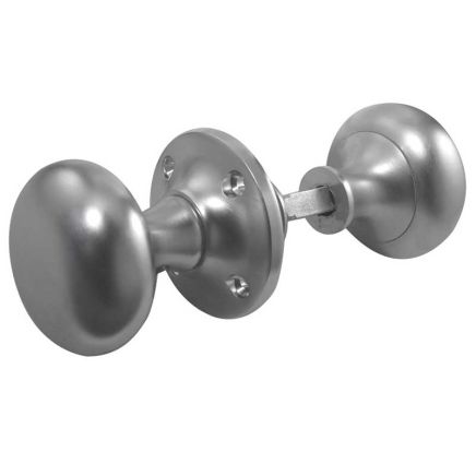 Jedo Mushroom Rim Door Knobs 50mm Satin Chrome - By Frelan Hardware - JV176ASC
