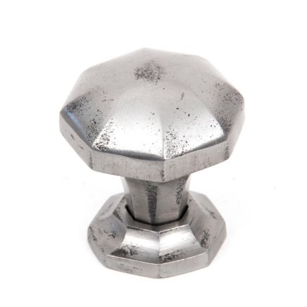 Natural Smooth Octagonal Cabinet Knob - Small