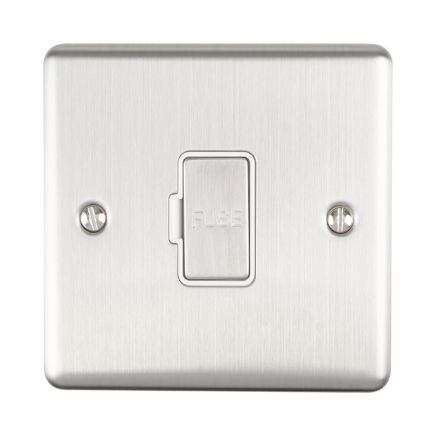 Eurolite Enhance Decorative Unswitched Fuse Spur Satin Stainless Steel