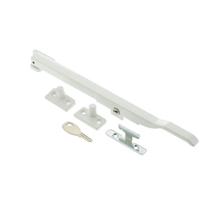 Modern Lockable Casement Stays 250mm White - By Frelan Hardware - JW77LWH