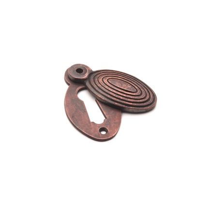 Oval Beehive Escutcheon Aged Bronze
