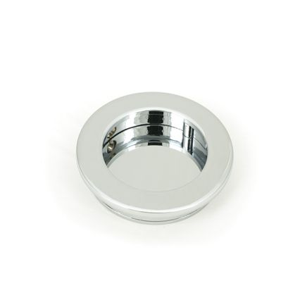 Polished Chrome 60mm Plain Round Pull
