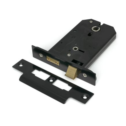 Black 5" Horizontal Bathroom Lock