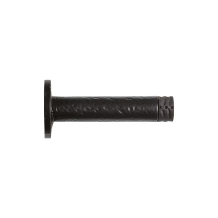 Zoo Hardware Door Stop - Cylinder c/w Rose - 90mm - Black