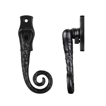 Zoo Hardware Monkey Tail Fastener Lockable c/w key - Left Hand - Black