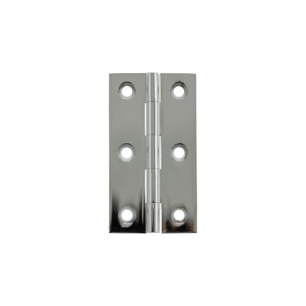 Millhouse Brass Cabinet Butt Hinges 64mm x 35mm x 2mm - Polished Chrome