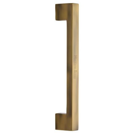 Heritage Brass Door Pull Handle Urban Design 305mm Antique Brass Finish