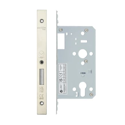 Zoo Hardware 2 Piece - DIN euro deadlock - backset 60mm - Stainless Steel