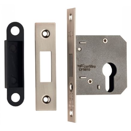 Easi-T Economy Euro Profile Deadlock 64mm - Satin Nickel