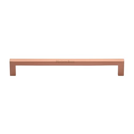 Heritage Brass Cabinet Pull City Design 192mm CTC Satin Rose Gold Finish