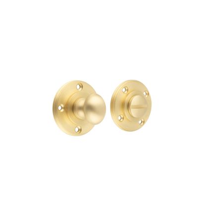 Burlington Turns & Releases Inner 1 No Rose Satin Brass - By Frelan Hardware - BUR80SB