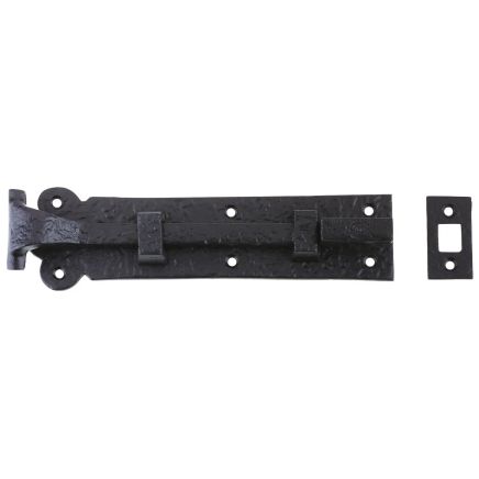 Zoo Hardware Cranked Plain Door Bolt - 200mm x 48mm - Black