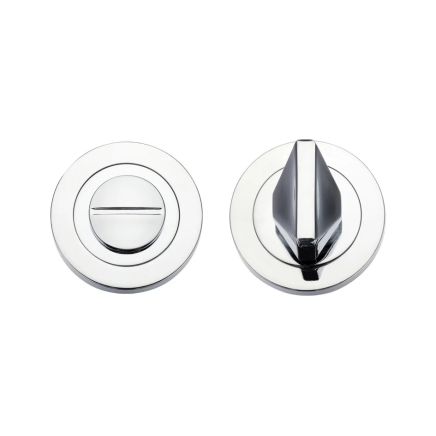 Zoo Hardware Turn & release on round rose - Polished Chrome