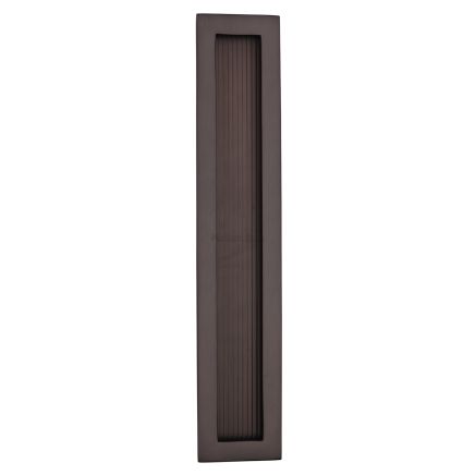 Reeded Rectangular Flush Pull 300 x 58mm Matt Bronze finish