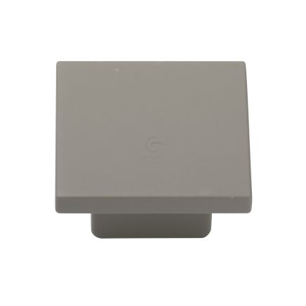 Classic Square Cabinet Knob Grey Silk Touch Finish 40mm