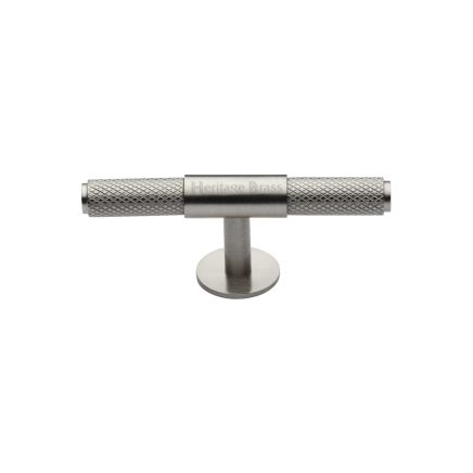 Heritage Brass Cabinet Knob Knurled Fountain Design 90mm Satin Nickel finish