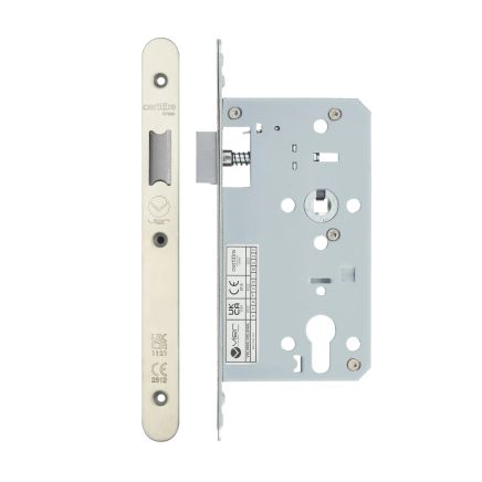 Zoo Hardware 2 Piece - DIN latch - backset 60mm - radius - Stainless Steel