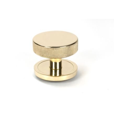 Polished Brass Brompton Centre Door Knob (Plain)