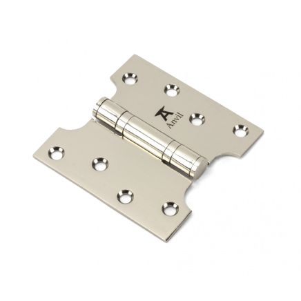 Polished Nickel 4" x 2" x 4" Parliament Hinge (pair) ss