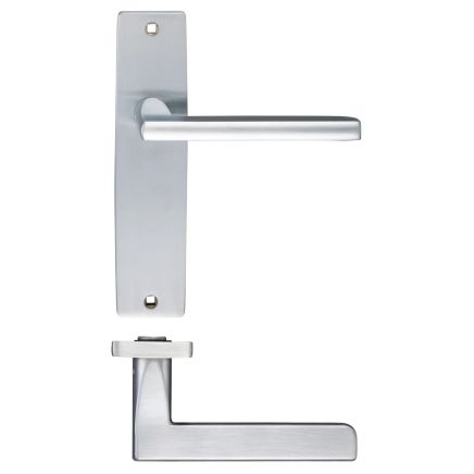 Zoo Hardware Venice Lever Latch On Backplate - 180x43mm - Satin