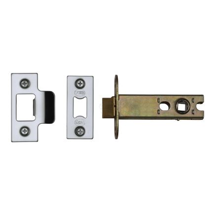 York Architectural Tubular Latch 4" Polished Chrome/Nickel Finish