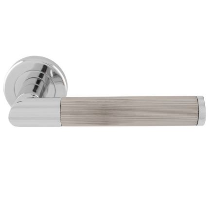 Serozzetta Trend Lines Lever On Rose Polish Chrome / Duel Finish - Polished Chrome Satin Nickel