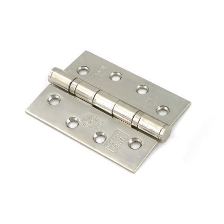 Polished Nickel 4" Ball Bearing Butt Hinge (pair) ss