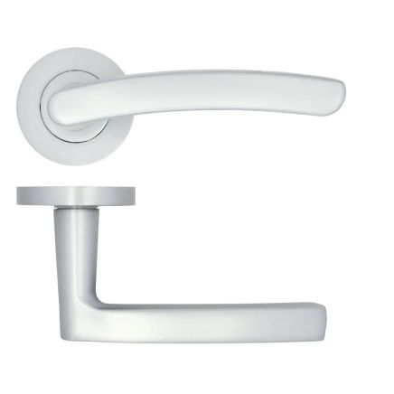 Zoo Hardware Santiago lever on rose - Satin Chrome