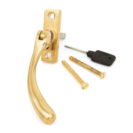Polished Brass Slim Peardrop Espag - RH