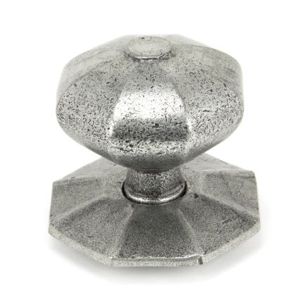 Pewter Octagonal Centre Door Knob - Internal