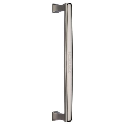 Heritage Brass Door Pull Handle Deco Design 305mm Polished Nickel Finish