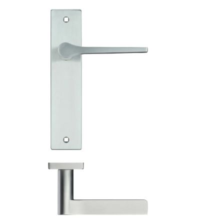Zoo Hardware Draco lever on latch backplate - Satin