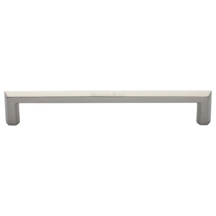 Heritage Brass Cabinet Pull Hex Profile Design 254mm CTC Satin Nickel Finish