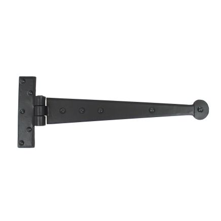Black 12" Penny End T Hinge (pair)