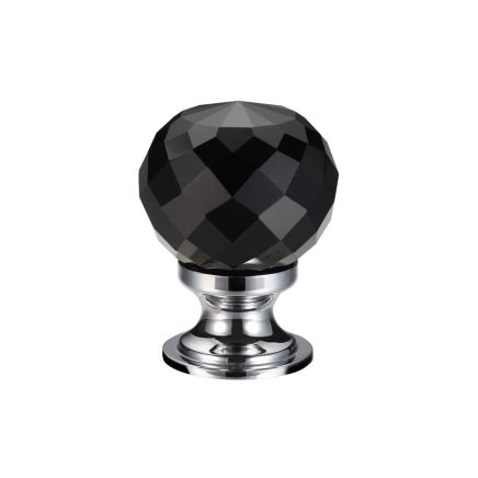 Zoo Hardware Glass Ball Cabinet Knob - Facetted 25mm - Chrome