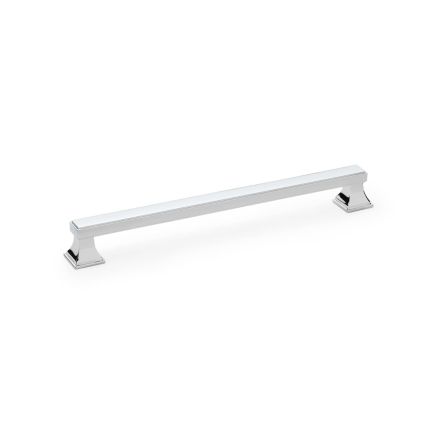 Alexander & Wilks - Jesper Square Cabinet Pull Handle - Polished Chrome - Centres 224mm