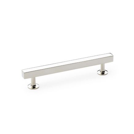 Alexander & Wilks - Square T-Bar Cabinet Pull Handle - Polished Nickel - 128mm
